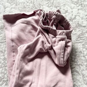 Skims Dusty Pink Cotton Straight Leg Pants Small